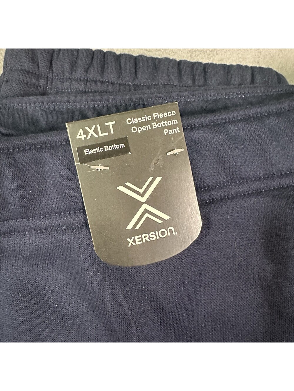 Xersion 3-Pack Fleece Sweatpants Mens 4XLT Loose Fit Open Bottom Black Gray Blue - Picture 8 of 8